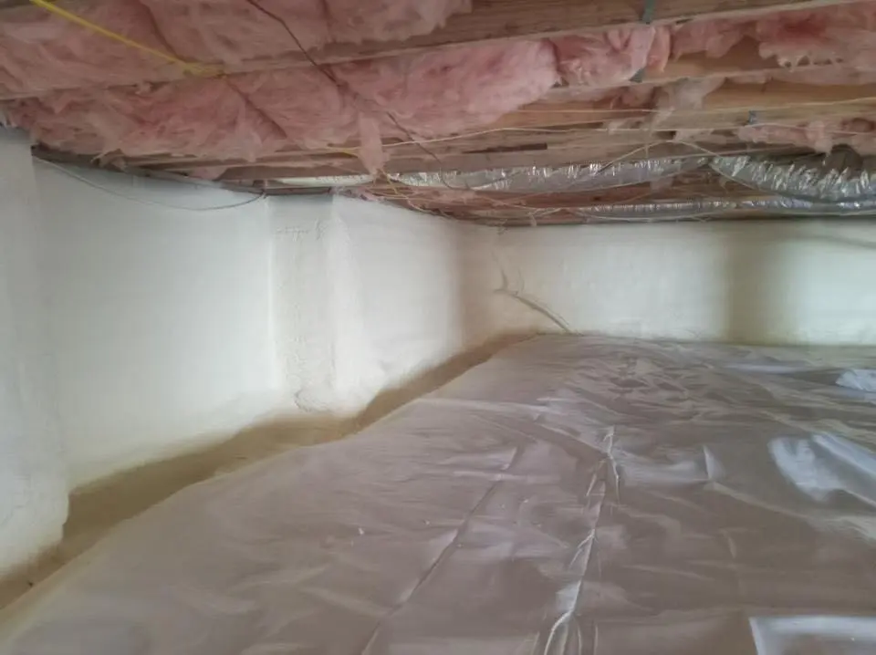 Crawl space encapsulation with closed-cell spray foam for Flat Roof Repair in Gladstone